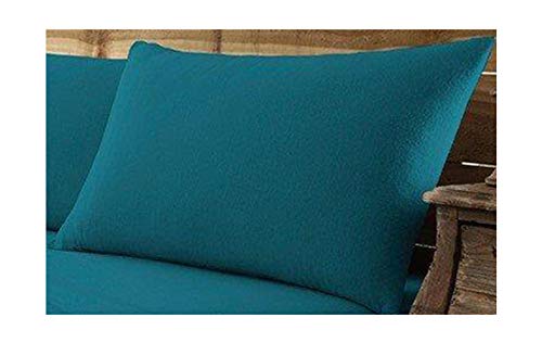 Gc Gaveno Cavailia Teal 100% Brushed Cotton Fitted Sheet Or Pillowcases, Plain Flannelette Bed Sheets, 50X75, 423812