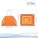 PATIKIL 6pcs Cow Bells for Football Games, 3inch Cowbells for Sporting Events Bulk Loud Noise Makers Metal Cow Bell with Handle for Cheering Wedding,Orange