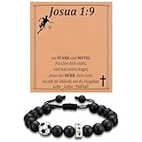 Fussball Geschenke Jungen 5-14 Jahre, Fußball Armband für Jungs mit Motivationskarte Spruch, Fußball Geschenke für Jungs zur Kommunion Geschenk Junge, Konfirmation Ostern Geburtstag Schmuck Set