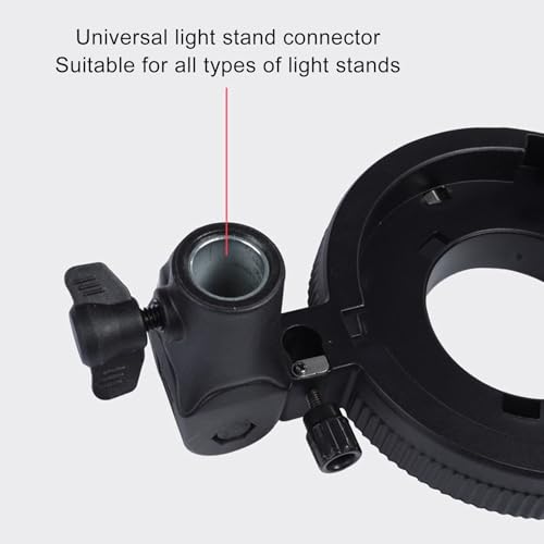 Image of for Bowens Mount Adapter, for Bowens Mini to Standard Aluminum Mount Adapter Ring, Bracket Mounting Adapters, 0.65 inch Connector, 180 Tilt