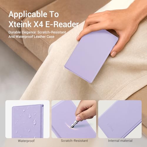 Image of CoBak Magnetic Case for XTEINK X4, Ultra-Lightweight Protective Cover for Xteink X4 E-Reader, Secure Magnetic Attachment(Lilac Purple)