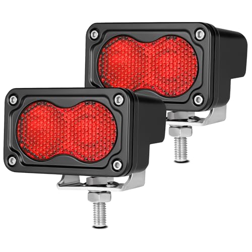 Image of 3 Inch LED Pod Lights Red 2PCS Backup Rear Cube Light Bar | Waterproof Fog Driving Chase Light Red Hunting Fishing Emergency Signal Work LED Lights for Truck UTV RZR Pickup RV Boat