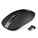 Price comparison product image LeadsaiL Wireless Silent Mouse, Cordless Rechargeable Mouse, Noiseless and Quiet Click,2400DPI with 5 Adjustable Levels for Windows 7/8/10/XP/Vista/Mac/Linux (Black)