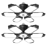 LED Garage Light,200W 20000LM 6500K Deformable LED Garage Ceiling Light with 6+1 Adjustable Panels C