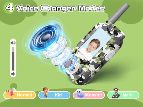 Video Walkie Talkies for Kids, Kids Rechargeable Walkie Talkies 2 Pack, 1000mAh Extra-Large Battery, 1000 Feet Range, Toys for Indoor Play, Camping, Travel, Birthday Easter for Boys & Girls Ages 3-12 — view 6