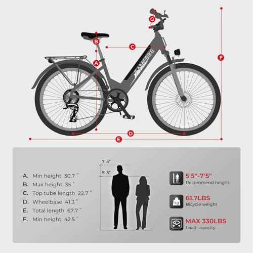 SAMEBIKE rs-a01 pro Elektrofahrrad 26" Fat Tire E-Fahrrad,540WH Akku,Max.Reichweite bis zu 40-120km, Off-Road Mountainbike mit Gemüsekorb,City EBike Herren Damen – Bild 8