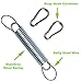 Porch Swing Springs Heavy Duty 700 Lb Capacity Each Hanging Chair Spring Stainless Steel Kit - 2 Springs, 4 Snap Hook Carabiners, 2 Safty Steel Wire for Swinging Porch, Swing Chair, Garden Hammocks