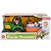 Kiddieland Light & Sound Farm Tractor Playset, Motorized Tractor with Trailer, 5 Animal Figures with Real Sounds, Farmer, Ages 1+ Toddler Interactive Toy