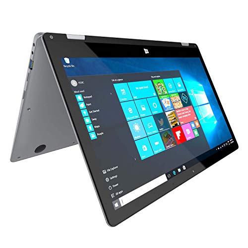 Preisvergleich Produktbild Winnovo 13.3 Zoll 2in1 Laptop Convertible PC Notebook, VocBook Intel Celeron N3350, 4GB RAM, 64GB eMMC, FHD IPS Touch, Dual WiFi, 10000mAh, HDMI, QWERTZ Tastatur, Windows 10 in S Mode, Silber