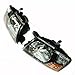 For 2000 2001 2002 2003 2004 2005 2006Mitsubishi Pajero Montero Front Headlights Assembly Left Driver+Right Passenger Side Halogen Clear Lens Pair Headlamps Replacement MN133751 MN133752 (LH+RH)