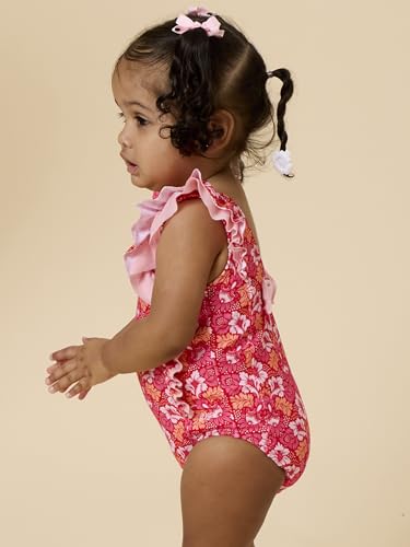 Image of RuffleButts Baby /Toddler Girls Ruffle Strap One Piece Swimsuit w /UPF 50+ Sun Protection