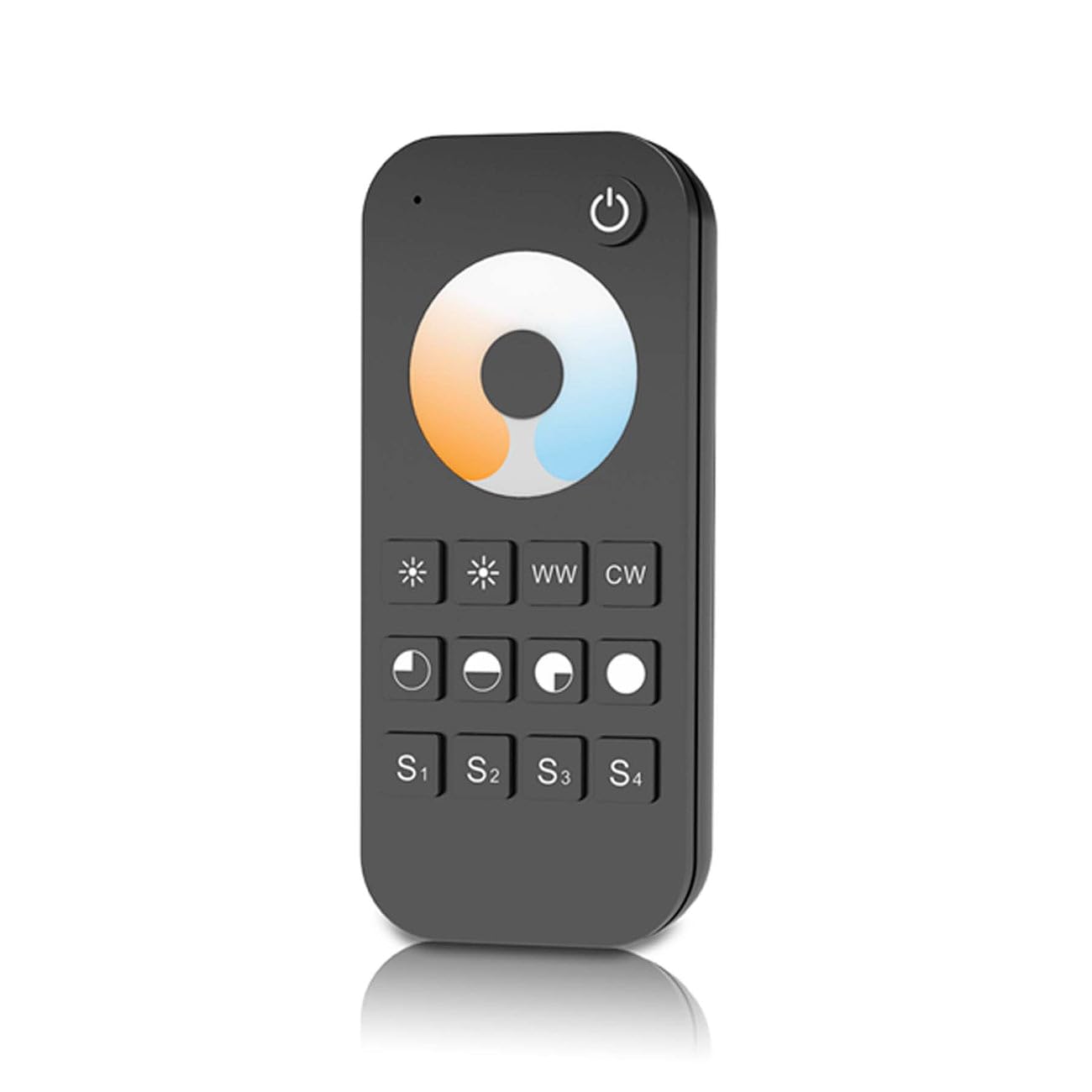 1 Zone 2.4GHz RF Remote Control for CCT LED Strip Lights (2xAAA Batteries) RT2