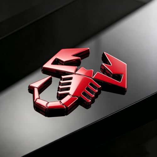 Image of 3D Scorpion Chrome Emblems Badges Sticker Car Vehicle, Truck, Motorcycle, RV, Scooter, SUV, Door, Window, Room, Wall and More Decoration (Red Scorpion)