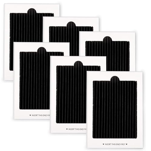 Refrigerator Air Filter Replacement 6 Pack - Carbon Activated Filter Compatible with Frigidaire & Electrolux Pure Air Ultra Reduce Odors for EAFCBF PAULTRA RAF1150 242061001 242047801 242047804