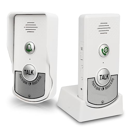 Sonnette sans Fil avec interphone, portée de 1000 m - Système Vocal Haute Performance pour Maisons, hôtels et Villas, Longue autonomie, Facile à Installer...