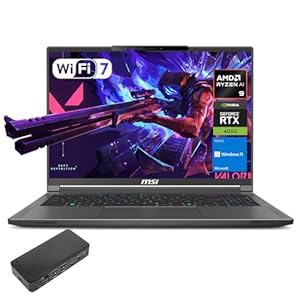 MSI Creator 16 Gaming Laptop, WQXGA 240Hz, AMD Ryzen AI 9 365, NVIDIA GeForce RTX 4060, 32GB RAM, 2TB SSD, Per Key RGB KB, Wi-Fi 7, W11 H, Bundle with Targus 100W Docking Station