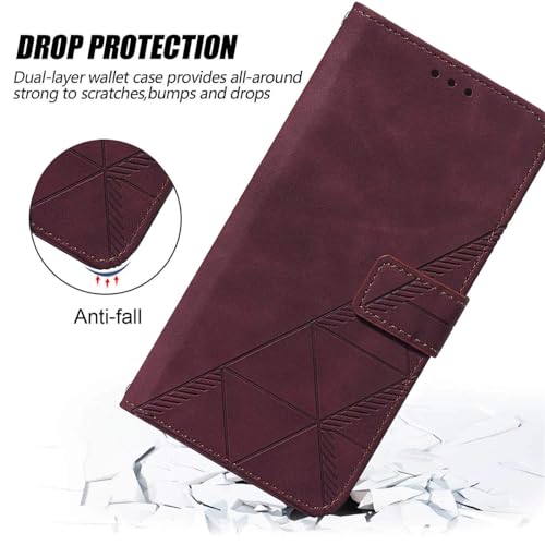 Moment Dextrad for iPhone 15 Wallet Case, Card Holder Slots, Wrist Strap, TPU Interior Protective, Stand PU Leather Folio Flip Cases Cover for iPhone 15 (2023) (Red) by Moment Dextrad - Image 7