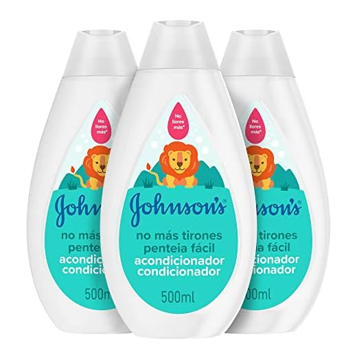 Johnson's Baby - Acondicionador No Más Tirones para Niños, 3 x 500 ml