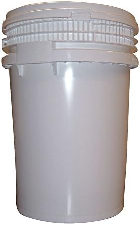 Pail, Screw Top, Round, 12 gal, HDPE, White
