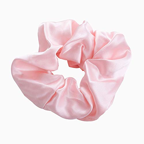 Vividmoo Mulberry Silk Scrunchies-Hair Ties-Ropes Hair Bands, Pink