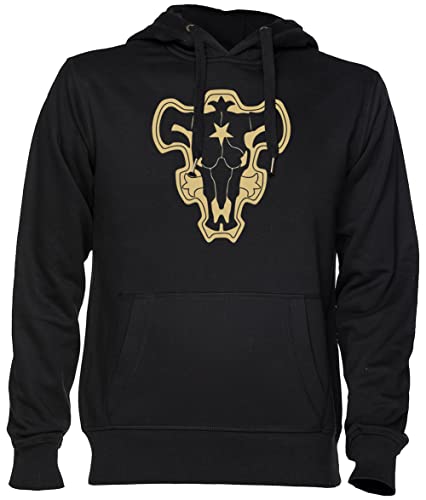 Trébol Negro Toros Negros Negro Jersey Sudadera con Capucha Unisexo Hombre Mujer Black Unisex Hoodie
