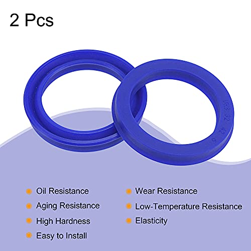 Sello radial UHS de 32 mm de PU azul que soluciona filtraciones en ejes mecánicos 4