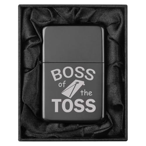 Encendedor en caja regalo seda negra Boss of The Toss