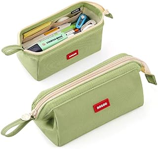 CICIMELON Pencil Case Large Capacity Pencil Pouch Pen Bag for School Teen Girl Boy Men Women (Green)