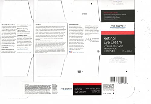 Yeouth Retinol Eye Cream With Hyaluronic Acid, Under Eye Cream For Dark Circles And Puffiness, Under Eye Bags, Hydrating Under Eye Cream, Eye Skin Care #TOP6