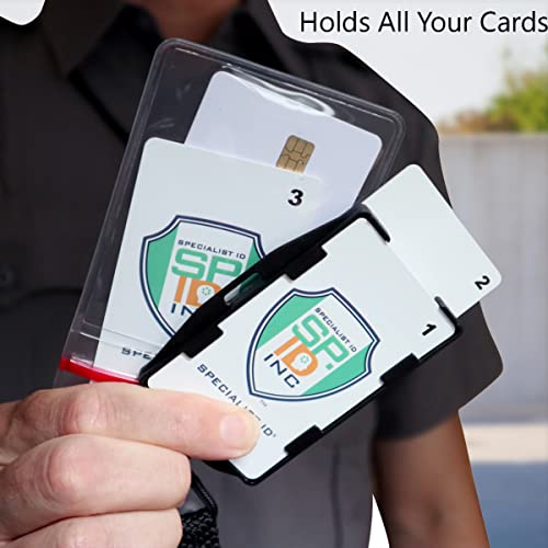 Specialist Id SPID-969X Heavy Duty (No Swing) Nylon Lanyard With Breakaway & Two Dual Id Badge Holders (Holds 4 Id Cards thumb #2
