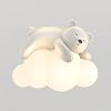 Sleeping Bear Cloud Wall Light Cute Cartoon Cloud Wall Lamp Wall Lighting Fixture Decorative Wall Light Lampshade Children's Room Wall Lamp for Bedroom, Living Room, Corridor