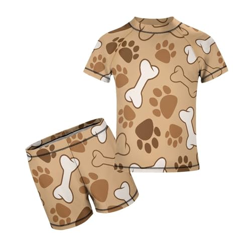 Dog PatternChildren's Swimsuits Boys Two Piece Suit9-11Y（140cm）