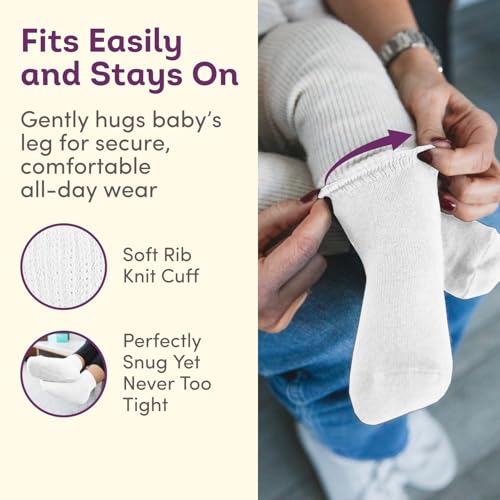 Image of Fruit of the Loom Baby 14-Pack Grow & Fit Flex Zones Cotton Stretch Socks - Unisex, Girls, Boys