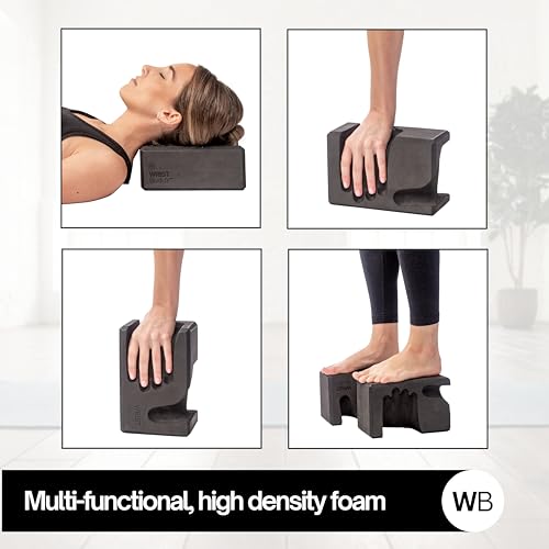 Image of WRISTBuddy Hand-Shaped Ergonomic Yoga Blocks for Optimal Wrist Support During Yoga, Pilates, Pushups, Planks, and Handstands - Patented Non Slip Blocks for Enhanced Stability and Comfort.