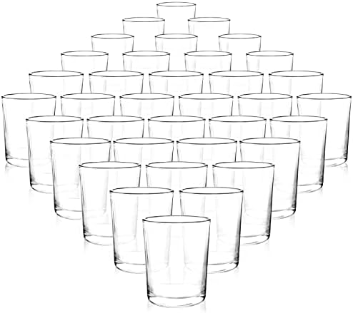 Comrzor Set of 36 Clear Tealight Candle Holders, Glass Votive Candle Holders Bulk, Floating Candle Holder for Table Centerpieces, Wedding Propose Party Home Decor