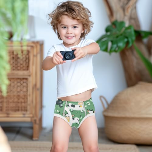 Wusikd Cute Boys' Underwear Cotton Funny Cows Boys Briefs Soft Toddler Underwear 2T 6