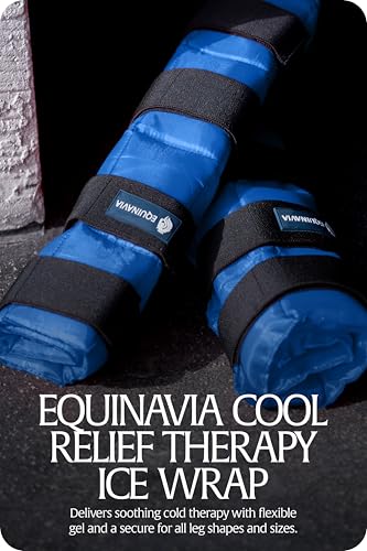 Image of Equinavia Cool Relief Therapy Equine Ice Boots for Horses-Gel Cooling Wraps | Reusable Horse Ice Boots, Soothing Ice Wraps for Horses Recovery Cool Gel for Tendons and Ligaments Soreness After Exercise