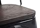 Mendler 4er-Set Stuhl HWC-A73 inkl. Holz-Sitzfläche, Bistrostuhl Stapelstuhl, Metall Industriedesign stapelbar - schwarz