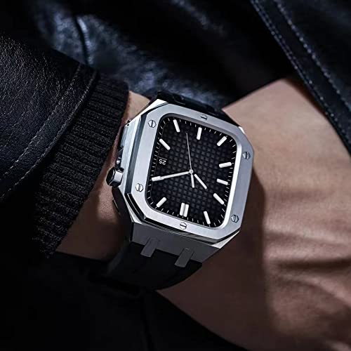 Kit modification Apple Watch 42mm acier agate idéal pour le bureau et les soirées