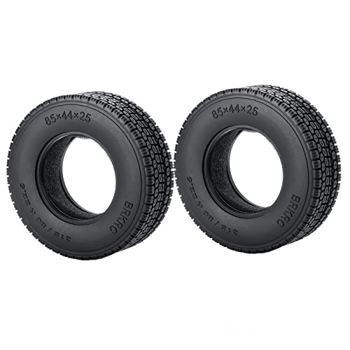 Runup 22/25 mm Gummireifen, 2 Stück Radreifen für 1/14 RC Anhänger Traktor LKW Vorder- und Hinterrad Felgen Zubehör Teil (25mm)