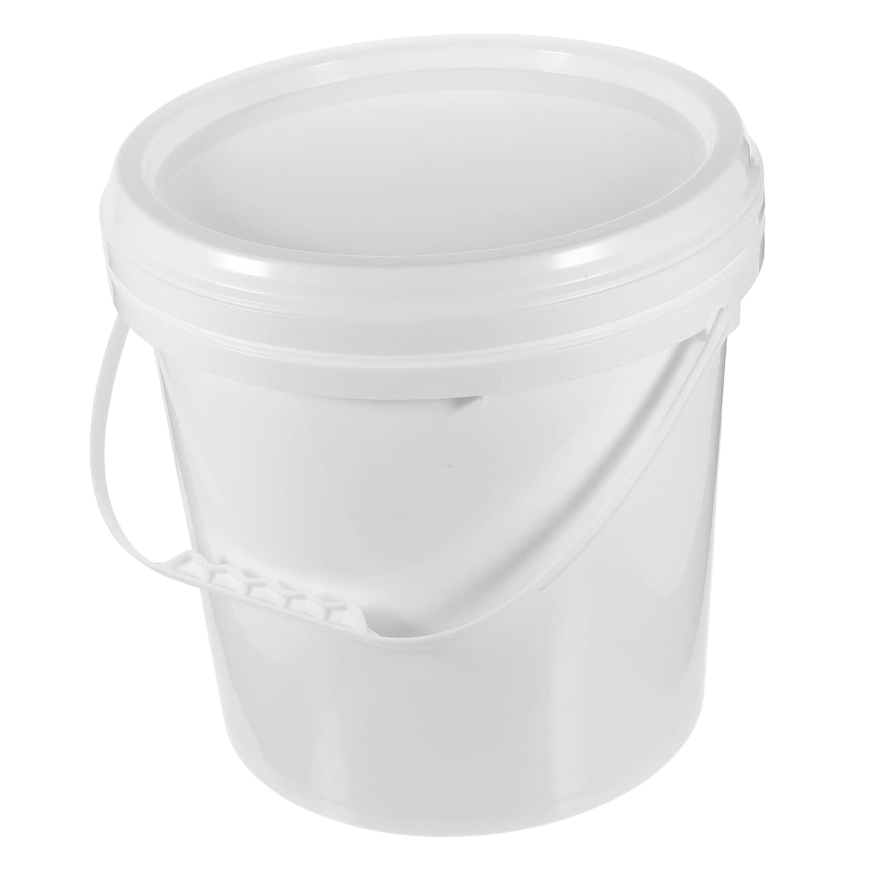 Cubo de Pintura Blanco Hdpe de 10l con Tapa para Almacenamiento | Envase Redondo para Aceite y Agua, Uso Diario y Embalaje, Formato Compacto de 10 Litros