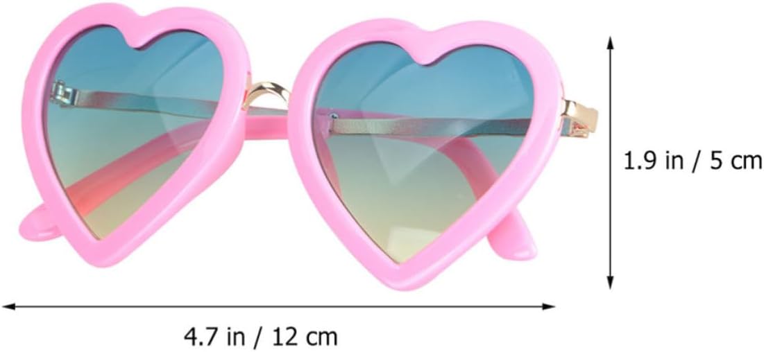 Holibanna 1 pcs Heart Design Sunglasses, Anti-uv Metal Frame Fashion Eyewear for Outdoor Activities and Party Use, Stylish Sunglasses for Boys