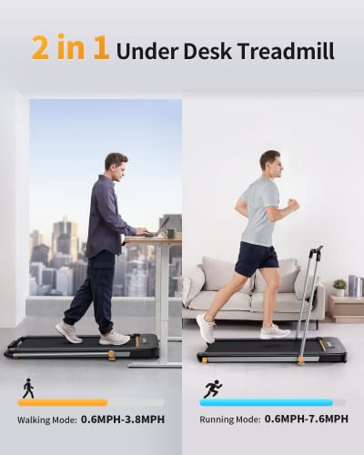 Urevo 2 In 1 Under Desk Treadmill, 2.5Hp Folding Electric Treadmill Walking Jogging Machine For Home Office With Remote Control #TOP1