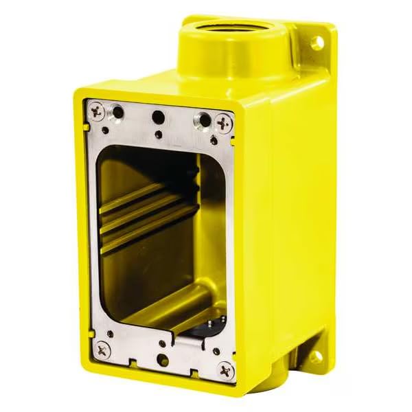 Weatherproof Electrical Box, 22 cu in, FD Box Type, 1 Gang, Thermoplastic, Rectangular Shape, Mfr: HBL60CM84A-A