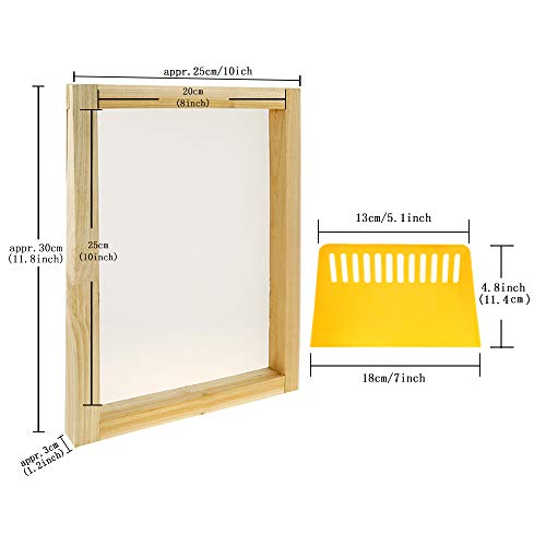 image for Caydo 8 x 10 Inch Wood Screen Printing Frame, Cookie Stencil Frame wit