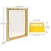 Caydo 8 x 10 Inch Wood Screen Printing Frame, Cookie Stencil Frame with 110 White Mesh and 1 Piece Plastic Scraper