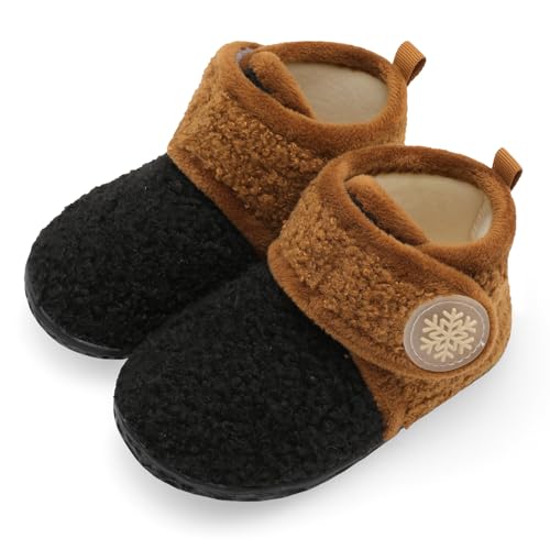 Image of FEETCITY Baby Booties Girls Boys Infant Slippers First Walkers Shoes Warm Socks Newborn Crib Shoes