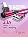 AINOPE Type C Cable [2-Pack, 6.6ft] 3.1A Type C Charger Fast Charging Right Angle, Resistant Nylon Braided S9 Charger Compatible with Galaxy S10 S9 Plus S21, Note 10 9 LG, USB C Cable