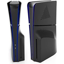 StealthPlates v2.0 Low-Profile PS5 Slim Cooling Vent Faceplate for PlayStation 5 Slim Console, Replacement Matte Shell Accessories, High Strength ABS, Vented, Precise Fit Black Disc