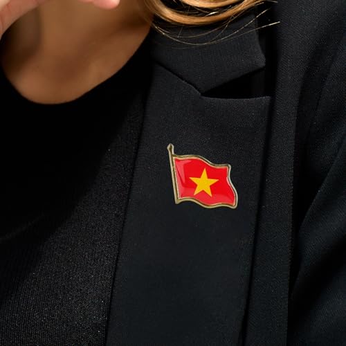 Image of Country Flag Brooch Metal Alloy Souvenir Pin Shirt Hat Backpack Jewelry Accessories Decoration Party Christmas Gift Badge International Travel Pin